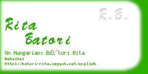 rita batori business card